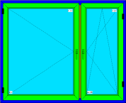 typizované okno dvojkrídlové O+OS 1780x1450
