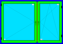 typizované okno dvojkrídlové O+OS 2070x1450