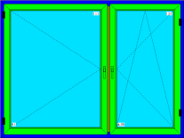 typizované okno dvojkrídlové O+OS 2070x1550